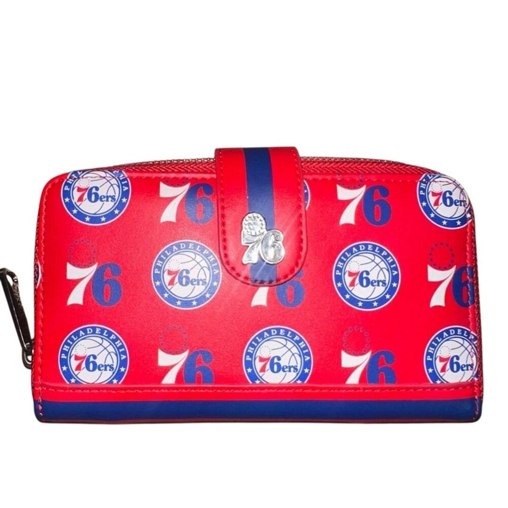Loungefly NBA Philadelphia 76ers Logo Zip Around Wallet
